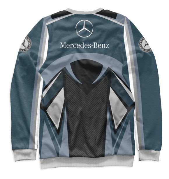 Мужской свитшот с изображением Mersedes-Benz цвета Белый