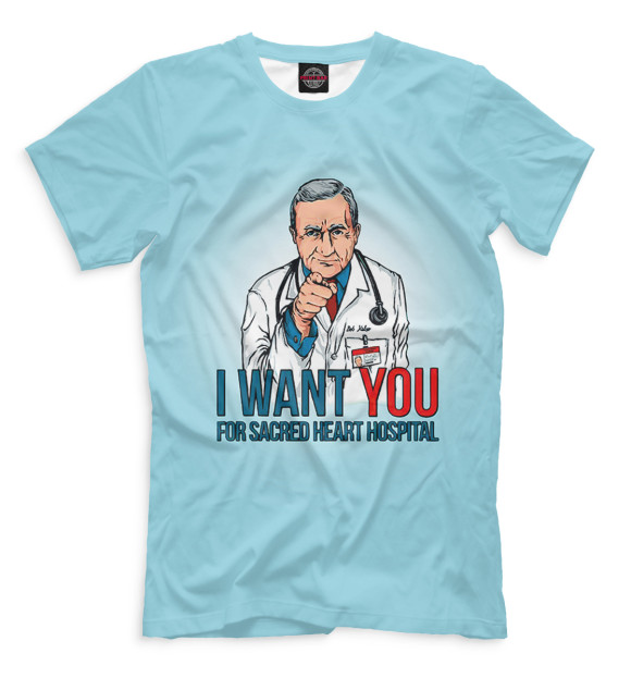 Мужская футболка с изображением Боб Келсо цвета Бежевый