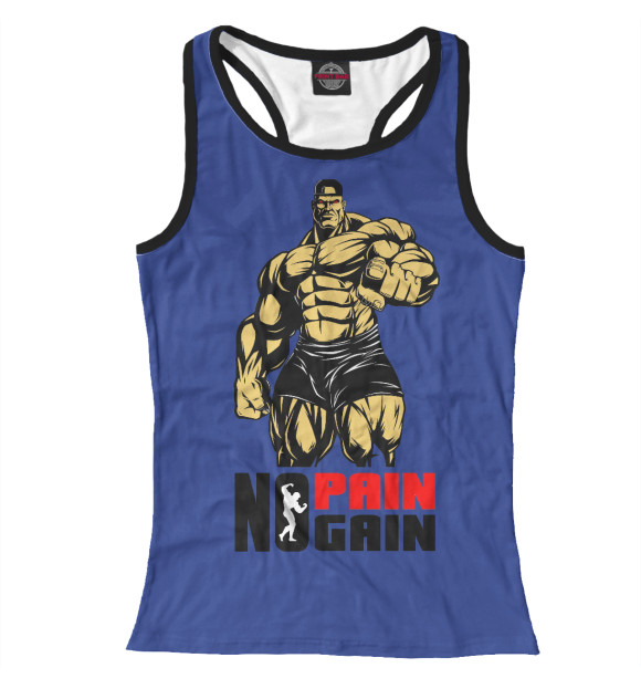 Женская майка-борцовка с изображением Бодибилдинг цвета Белый