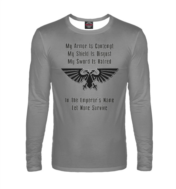 Мужской лонгслив с изображением Аквила цвета Белый