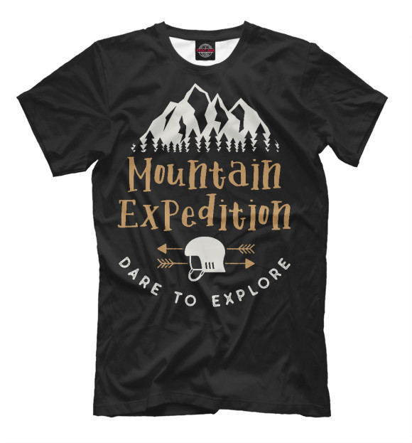 Футболка для мальчиков с изображением Mountain цвета Черный