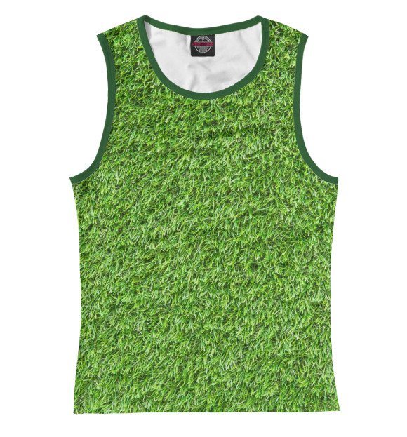 Женская майка с изображением Травка цвета Белый