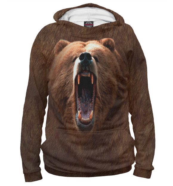 Мужское худи с изображением Шатун цвета Белый