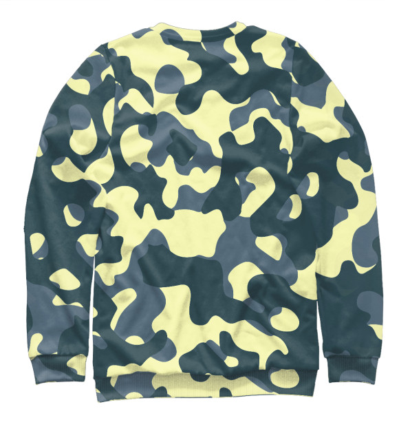 Мужской свитшот с изображением Camo Dark Yella цвета Белый