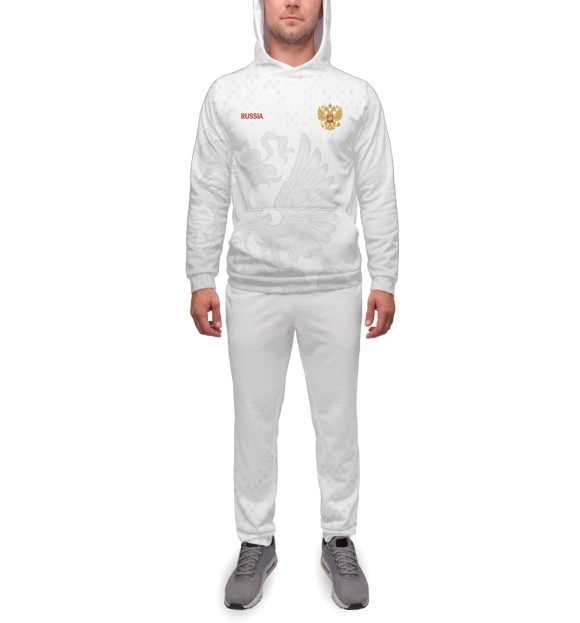 Мужской спортивный костюм с изображением Сборная России цвета Белый