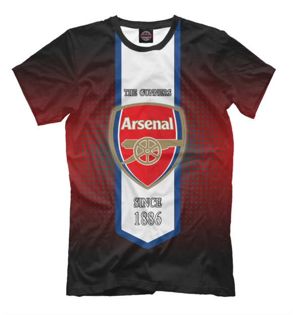 Мужская футболка с изображением FC Arsenal цвета Молочно-белый