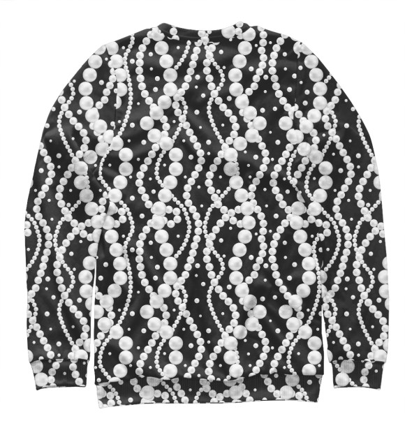 Мужской свитшот с изображением Жемчуг цвета Белый