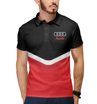 Мужское поло Audi Black & Red