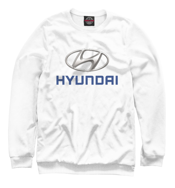 Свитшот для девочек с изображением Hyundai цвета Белый