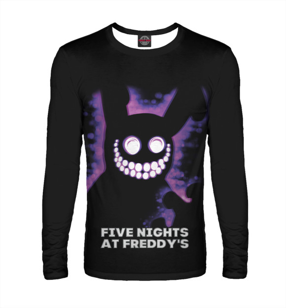 Мужской лонгслив с изображением Five Nights at Freddy's цвета Белый