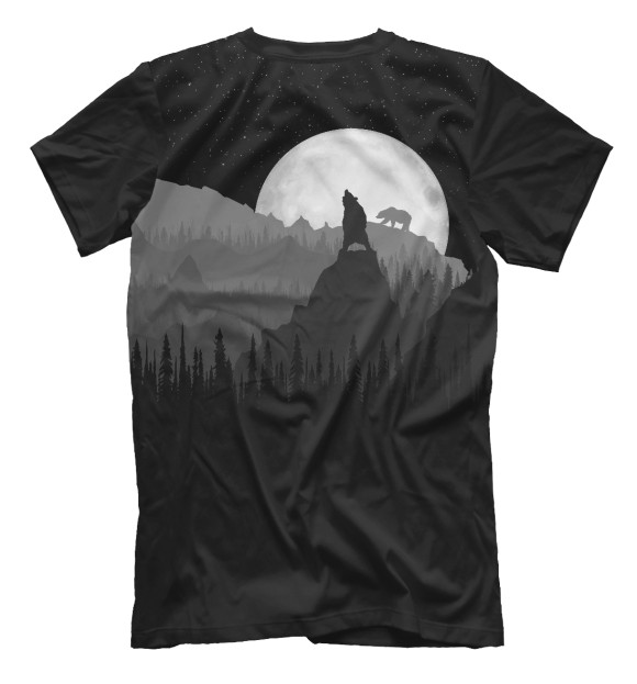 Мужская футболка с изображением Mountains цвета Белый