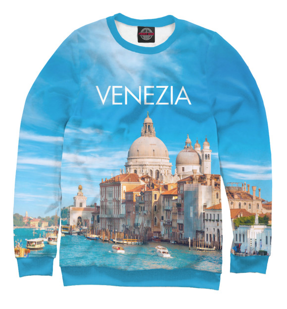Свитшот для девочек с изображением Италия, Венеция цвета Белый