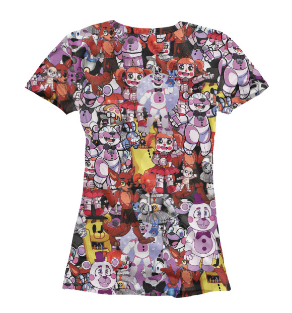 Женская футболка с изображением Five Nights At Freddy's цвета Белый