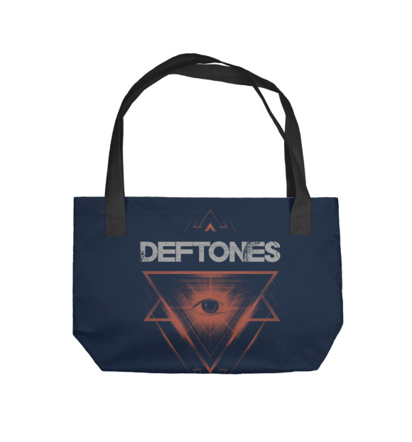 Пляжная сумка с изображением Deftones цвета 