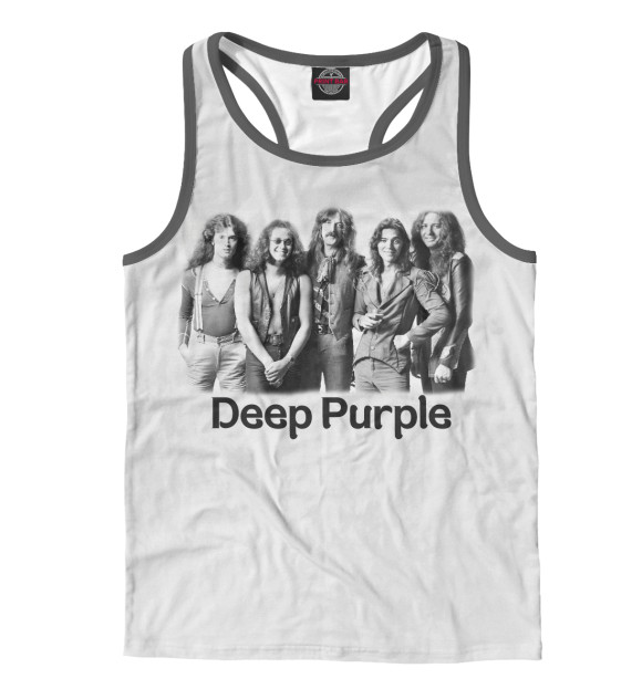 Мужская майка-борцовка с изображением Deep Purple цвета Белый