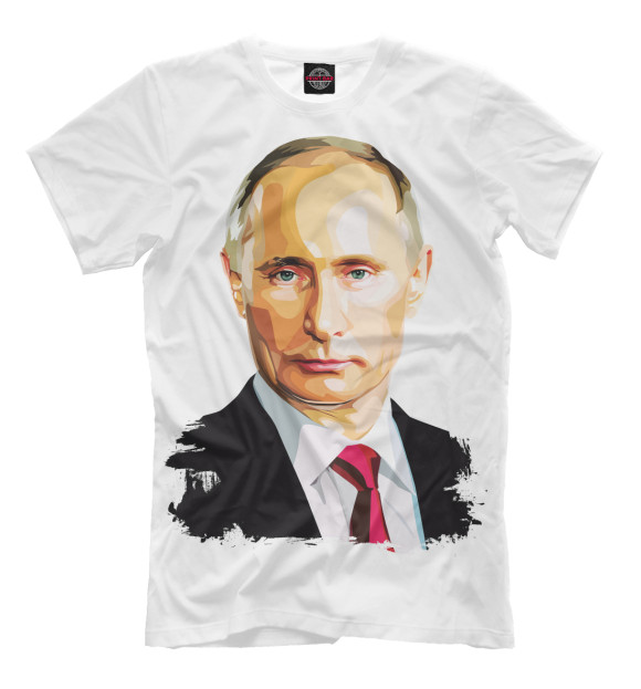 Футболка для мальчиков с изображением Путин! цвета Молочно-белый