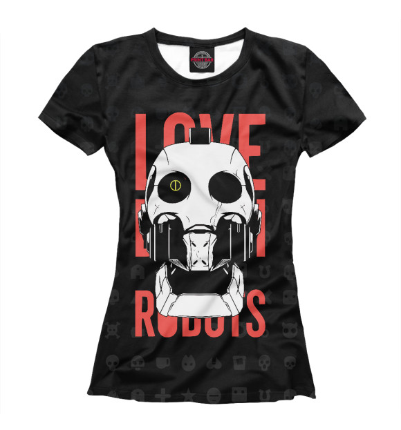 Женская футболка с изображением Любовь, смерть и роботы цвета Белый