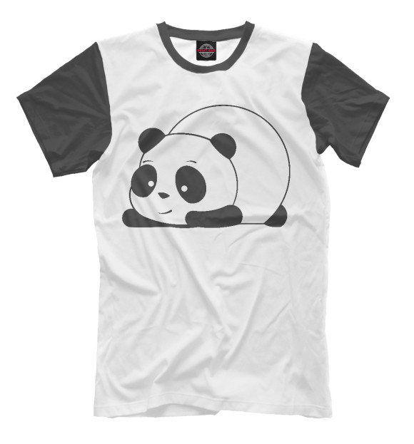 Футболка для мальчиков с изображением Panda цвета Молочно-белый
