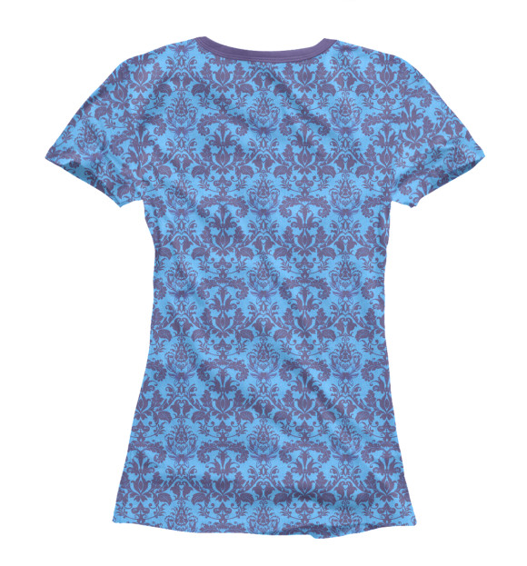 Женская футболка с изображением Damask Blue Rasberry цвета Белый