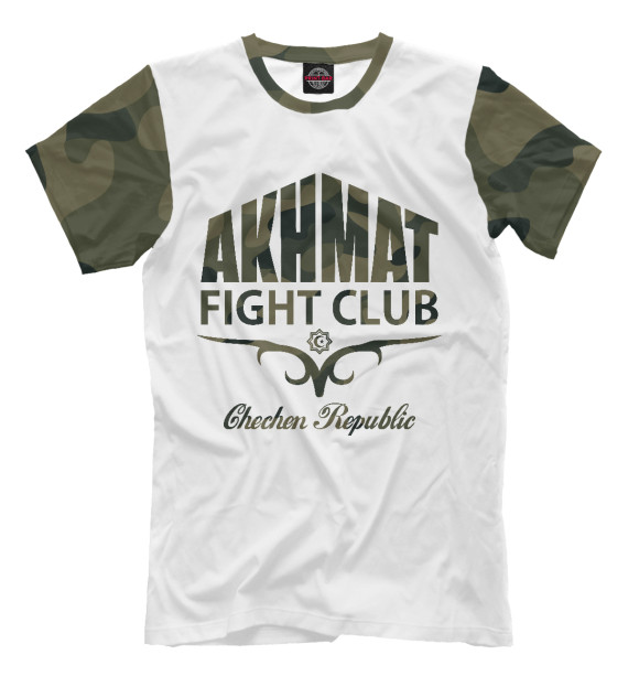 Футболка для мальчиков с изображением Akhmat Fight Club цвета Молочно-белый