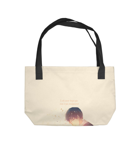Пляжная сумка с изображением Твоя апрельская ложь цвета 