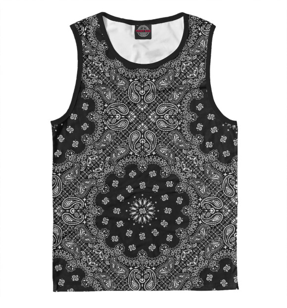 Майка для мальчика с изображением Paisley Black цвета Белый