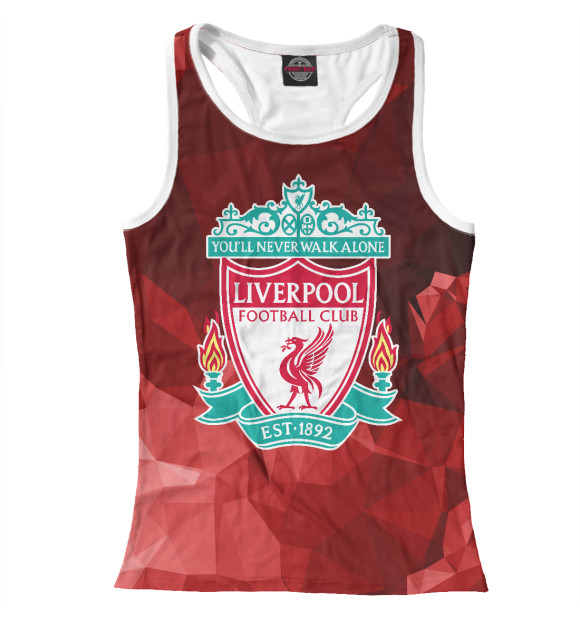 Женская майка-борцовка с изображением Liverpool Polygons цвета Белый