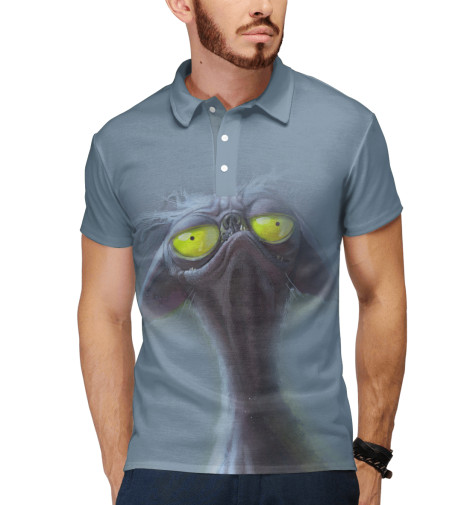 

Поло Print Bar, Белый, Cat-dog