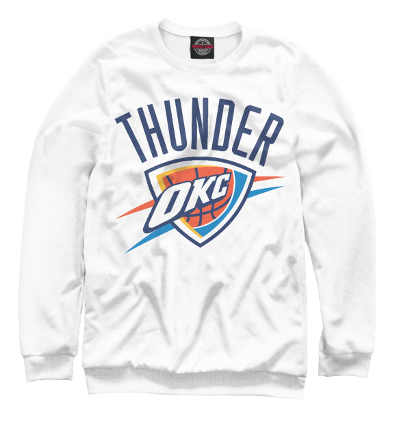 Мужской свитшот с изображением Oklahoma City Thunder цвета Белый