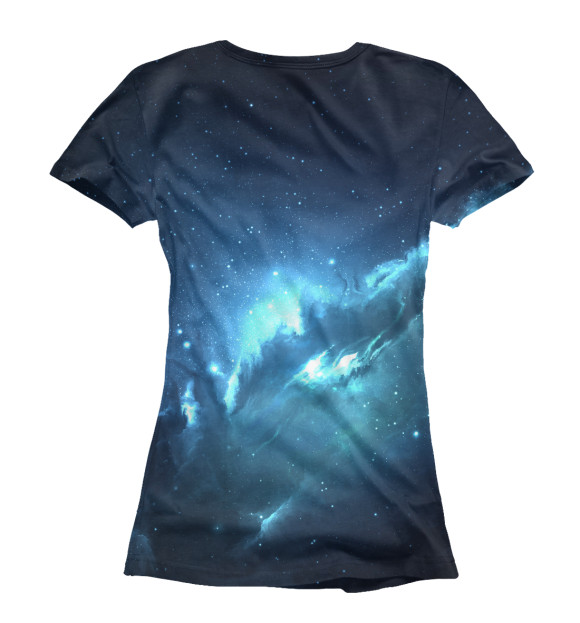 Женская футболка с изображением Atlantis Nebula цвета Белый