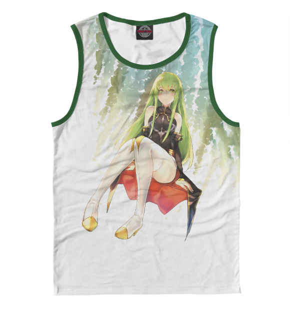 Майка для мальчика с притом Код Гиасс цвета Белый Майка для мальчика с изображением Код Гиасс цвета Белый