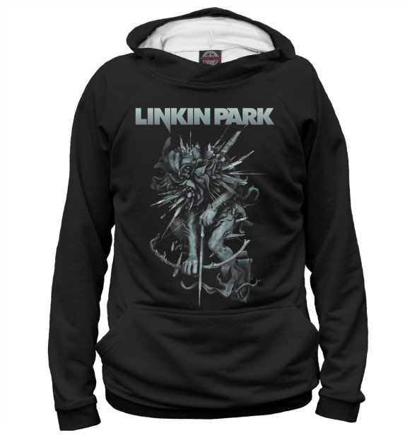 Мужское худи с изображением Linkin Park цвета Белый