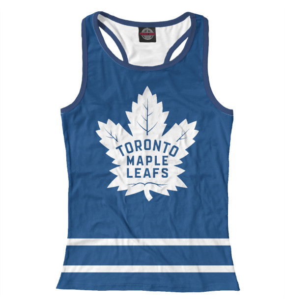 Женская майка-борцовка с изображением Торонто Мейпл Лифс цвета Белый