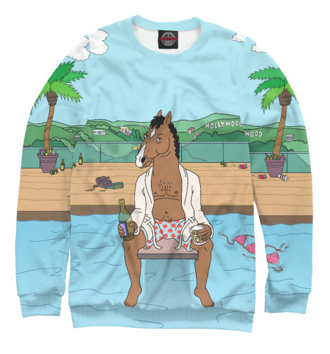 

Свитшоты Print Bar, Белый, BoJack The Horseman