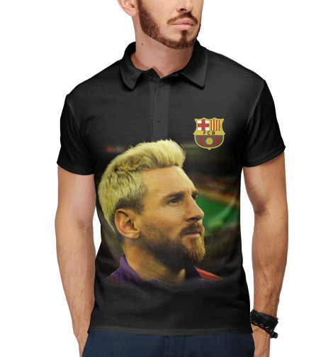 

Поло Print Bar, Белый, Messi king Leo