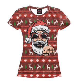 Женская футболка Крутой Санта Bad Santa
