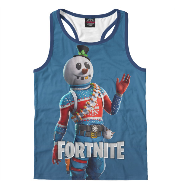 Мужская майка-борцовка с изображением FORTNITE цвета Белый