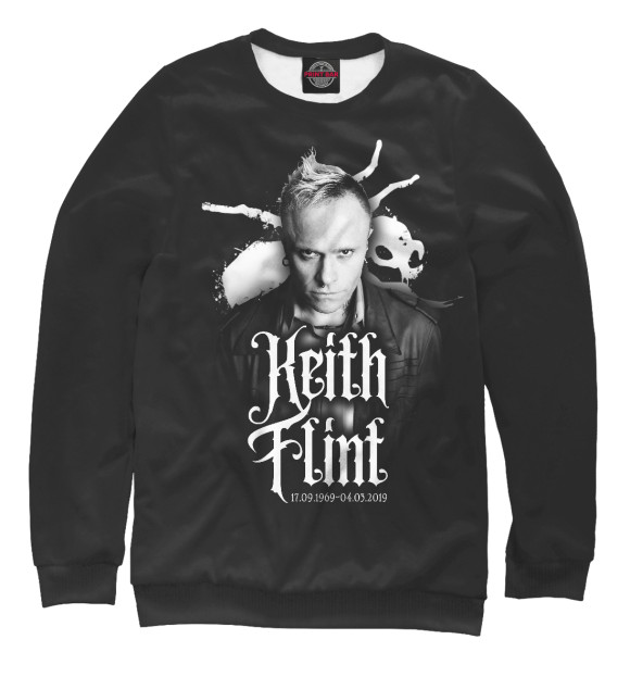 Женский свитшот с изображением Keith Flint цвета Белый