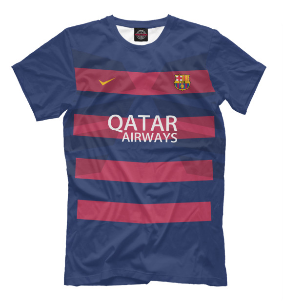 Мужская футболка с изображением FC Barcelona Messi 10 цвета Молочно-белый