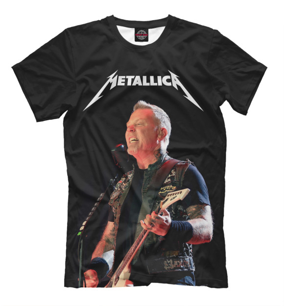 Мужская футболка с изображением Metallica цвета Черный