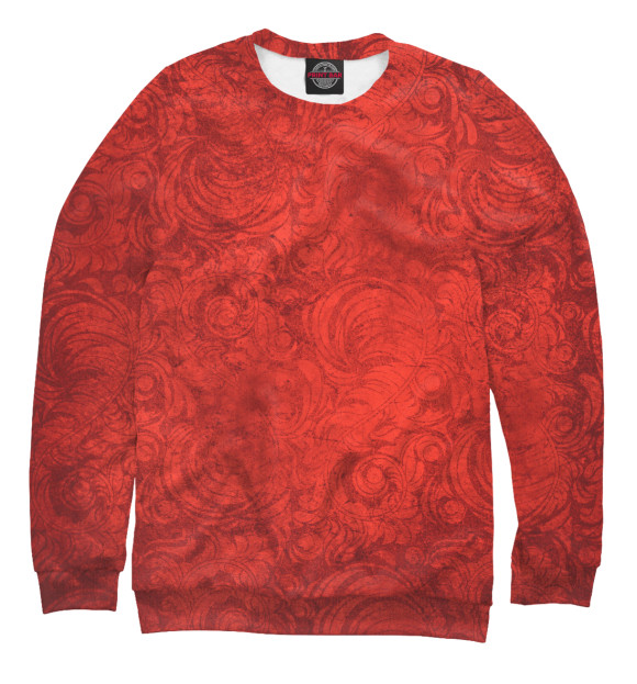 Мужской свитшот с изображением Pattern in red цвета Белый