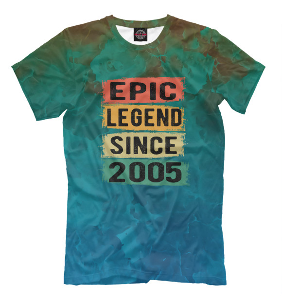 Мужская футболка с изображением Epic Legen Since 2005 цвета Белый