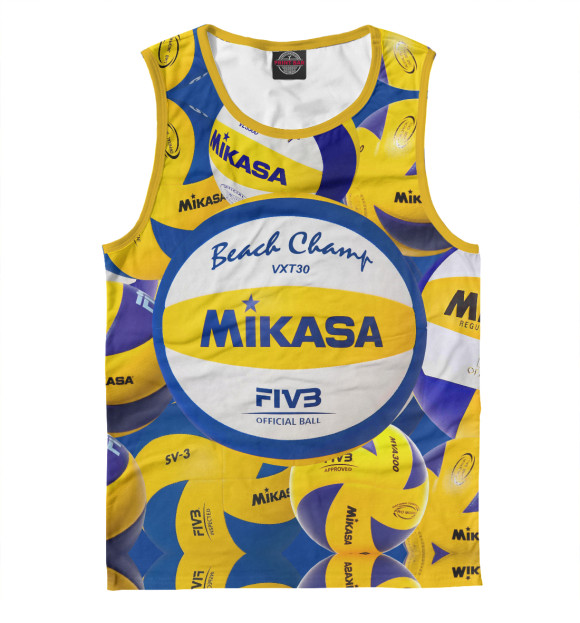 Майка для мальчика с изображением Beach volleyball (Mikasa) цвета Белый