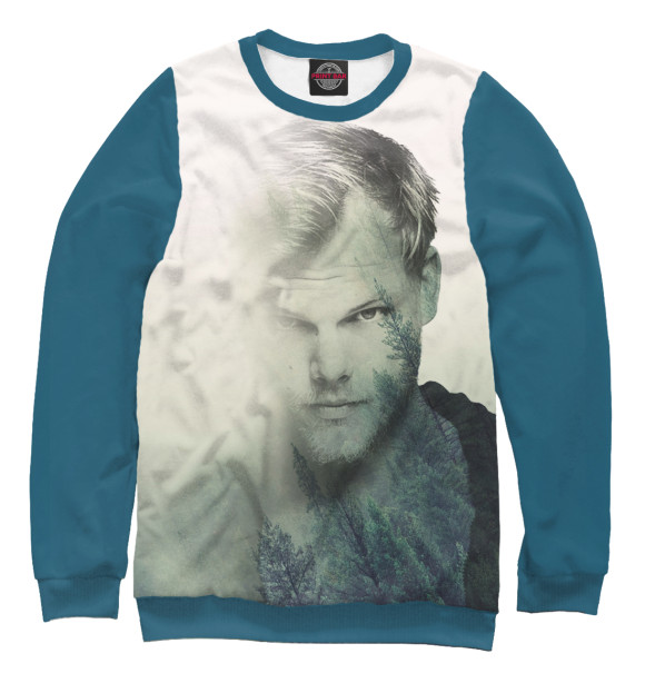 Мужской свитшот с изображением Avicii цвета Белый