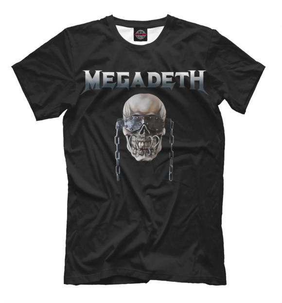 Мужская футболка с изображением Megadeth цвета Белый