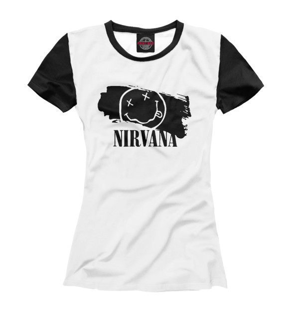 Футболка для девочек с изображением Nirvana цвета Белый