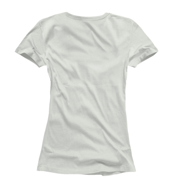 Женская футболка с изображением Хаски цвета Белый