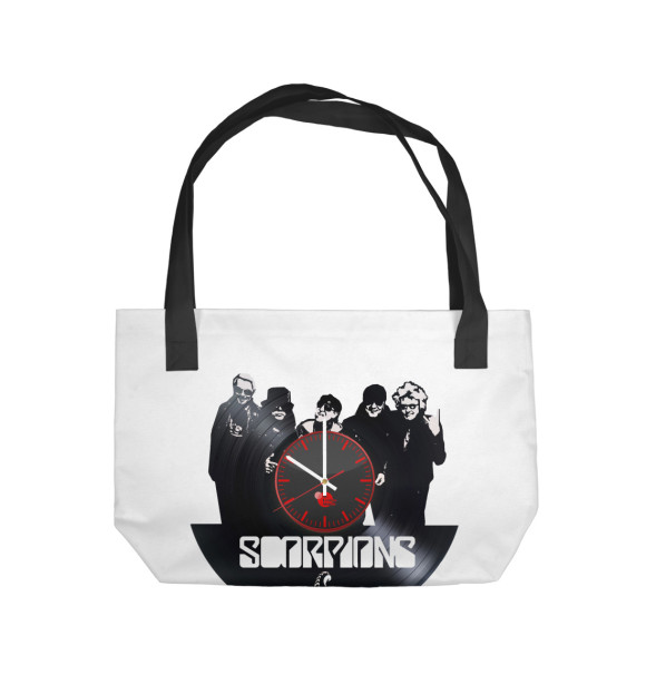 Пляжная сумка с изображением scorpions цвета 