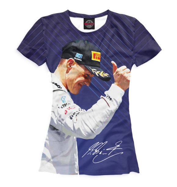 Футболка для девочек с изображением Михаэль Шумахер цвета Белый