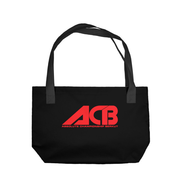 Пляжная сумка с изображением ACB black цвета 